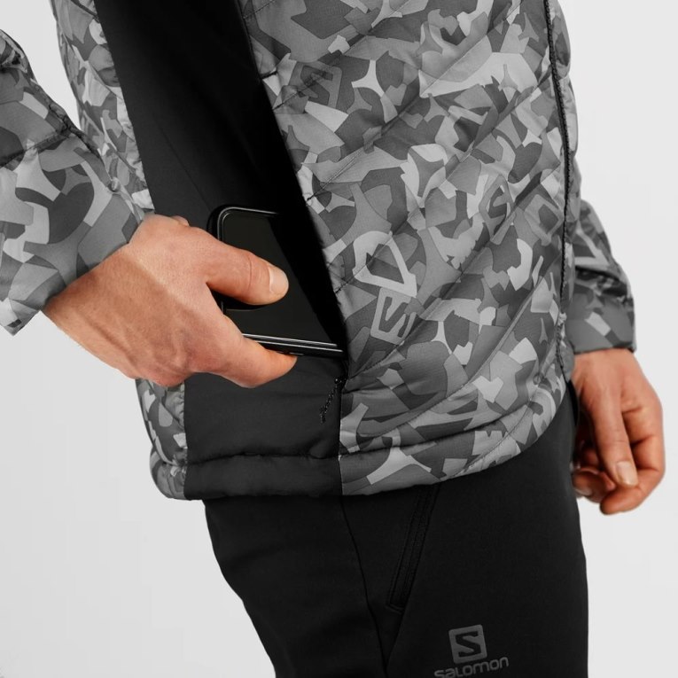 Camo Salomon Essential Xwarm Down Men's Insulated Jackets | PH 35712F